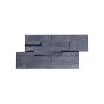 Split Black Slate Culture Stone Wall Cladding 10mm Thickness