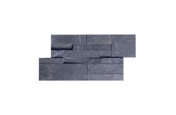 China Split Black Slate Culture Stone Wall Cladding 10mm Thickness supplier