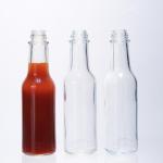 5OZ Glass Kitchen Condiment Bottle 150ML Tomato Sauce Salad Dressing Screen Printing for sale