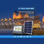 Flashing Remote Control SMD5050 LED Solar Floodlight Environmental Protection