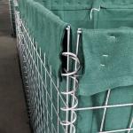 Collapsible Wire Mesh Container And Heavy Duty Fabric Liner Defensive Bastion Barriers for sale