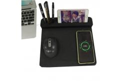 China Reusable Ultraportable Wireless Charging Mouse Pad Nonslip For PC supplier
