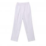 Polyester65%  Cotton35% Elastic Waist White Chef Pants for sale