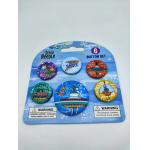 Tinplate Custom Metal Pin Badges Space Needle Shape Safty Back Side for sale
