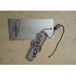 Custom Silver Garment Tags And Labels Plastic Swing Hang Tags Manufacturers for sale