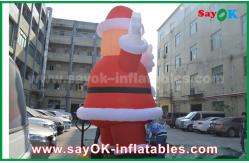 China Custom Height Inflatable Holiday Decorations , Outdoor Inflatable Santa Claus supplier