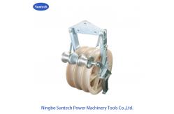China 508 mm Transmission Line Conductor Stringing Pulley Block With Grounding Rollers supplier