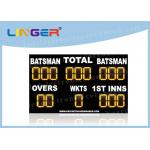 Waterproof LED Cricket Scoreboard UV Protection Yellow Color 110V ~ 240V for sale