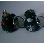 Vampire Halloween Rubber Mini Duck Keychain Bloodsucker Design Promotional Gift for sale