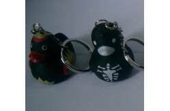 China Vampire Halloween Rubber Mini Duck Keychain Bloodsucker Design Promotional Gift supplier