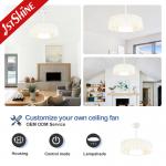 1stshine Energy Saving Silent Bladeless LED Ceiling Fan with Smart Remote Control