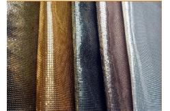 China Metallic Sequined Aluminum Mesh Shower Curtain , Mesh Drapery Fabric Soft Texture supplier