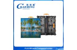China Seamless Splicing P3.91MH Series 140° Radian Adjustment Transparent Screen With Signal Plug supplier
