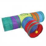 Pet Cat Tunnel Cat Rainbow Three-Way Interactive Cat Toy Drill Bucket Folding Cat Toy for sale
