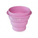 Customization Silicone Drinking Cups Collapsible Reusable Coffee Cup 8.5*9.3cm LFGB for sale