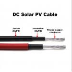 Black / Red Solar Direct Current Cable For Extreme Temperature Conditions -40C To 90C for sale