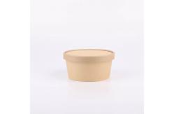 China Bamboo Pulp Paper Takeaway Soup Bowls Disposable Biodegradable 1200ML With Lids supplier