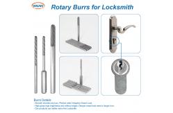 China Cylinders Shape Burs bits Locksmith carbide rotary burr to Open Locks supplier