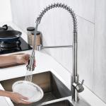 IPX5 Spring Coil Kitchen Faucet Kitchen Mixer Tap With Extendable Spray for sale