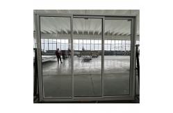 China Powder Coated Aluminum Double Glass Sliding Door With Screen For House supplier