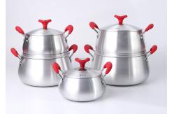 China Kitchen PTFE Free 22cm 3 Layer Aluminium Saucepan Sets supplier