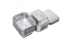 China 1LB Custom 8342 Aluminum Foil Food Containers 450ml Food Container Foil With Lid supplier