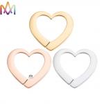 Hollow Custom Engraved Heart Charm for sale