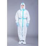 PP SF 65g White Disposable Microporous Coveralls With Hood for sale
