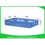 Industrial Plastic Storage Containers , Agriculture Solid Plastic Milk Crates for sale
