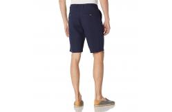 China Viscose Blend Mens Linen Shorts Flat Front Breathable Easy Care Solid Black supplier