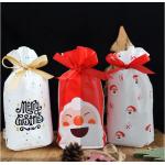 Santa Claus Red Snowman 0.06mm CPE Candy Gift Bag for sale