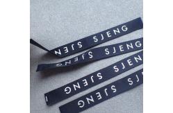China Recycle End Folded Damask Screen Printing Clothing Labels supplier