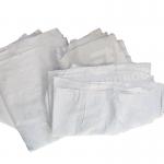 Bulk sale cutting white second hand hotel bed sheet sterilized cotton rags for sale