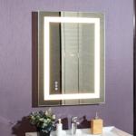 Rectangular Front Lighted LED Bathroom Wall Mirror with 5mm Copper Free Silver Mirror for sale