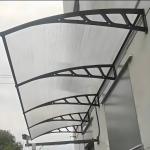 Adjustable Height Plastic Bracket Polycarbonate PC Sheet  Canopy With Noise Reduction Rain Protection