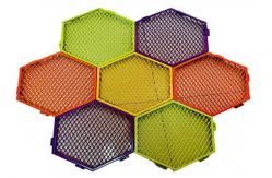 China Hexagonal Shape Diamond Hole Expanded Metal Mesh Use For Ceiling supplier