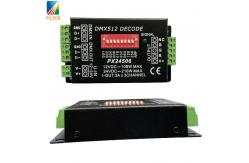 China PX24506 DMX LED Controller , Dmx 512 Decoder Rgb LED Controller 12V 24V supplier