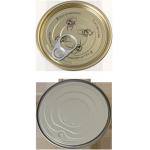 China Golden Lacquer Organosol Paste Tinplate Metal Can Lid 307# 83mm Easy Open manufacturer