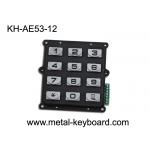 Anti - vandal Metal Numeric Keypad IP 65 , 12 button Entry Keypad numeric for sale