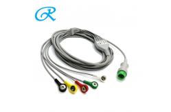 China Compatible Nihon Kohden 5 Lead ECG Cable With 12 Pin Input Connector supplier