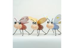 China Colourful Metal Bee Garden Ornaments Multiple Metal Bee Yard Art Customized supplier