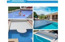 China PC 8X4M Automatic Swimming Pool Cover With A Roller supplier