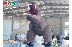 China Ferocious Dinosaur Inflatable Cartoon Characters 5m For Exhibition supplier