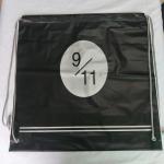 Transparent Rope Bag Rucksack , Black Outdoor Clear Plastic Drawstring Bags for sale