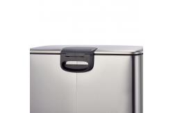 China Silver Stainless Steel Pedal Step Open Garbage Can For Household Office supplier