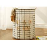 Puting Foldable washing laundry clothes basket toy storage bag large box customized Grey plaid love is in my home for sale