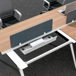 New Office Workstations Modular Office Wooden Table 4 People Desk With Partition