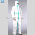 VASTPROTECT-604 PP PE White Disposable Type5 6 Coveralls for Chemical Protection for sale