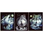 CMYK 3D Wolves Image Lenticular 3d Pictures PS Frame For Office Decoration for sale