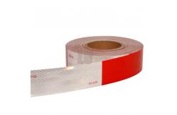 China Red And White Micro Prismatic 50mm Width Reflective Tape Sticker For Car supplier